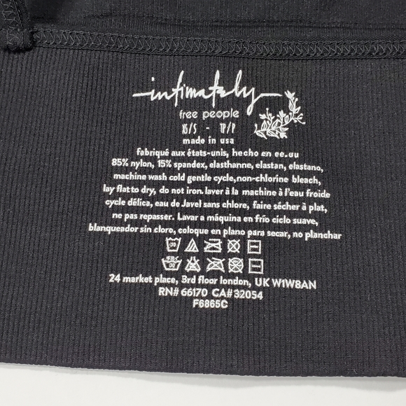 Free People Andi Square Neck Seamless Bra Black MSRP $38 FP084 - Picture 8 of 14